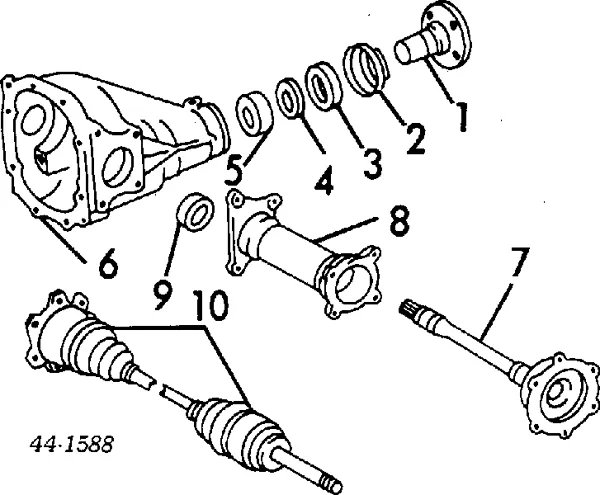 Flange da haste de redutor traseiro 4120435050 Toyota