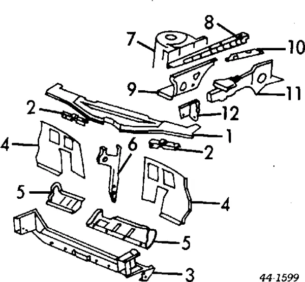 Suporte superior do radiador (painel de montagem de fixação das luzes) 5321620090 Toyota
