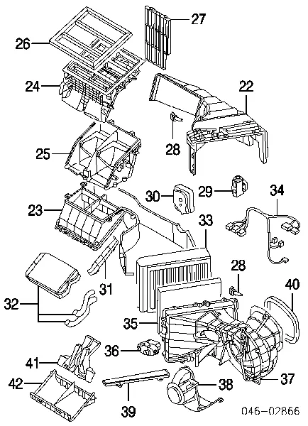 Motor de ventilador de forno (de aquecedor de salão) Volkswagen AMAROK 2HA, 2HB, S1B, S6B, S7A, S7B