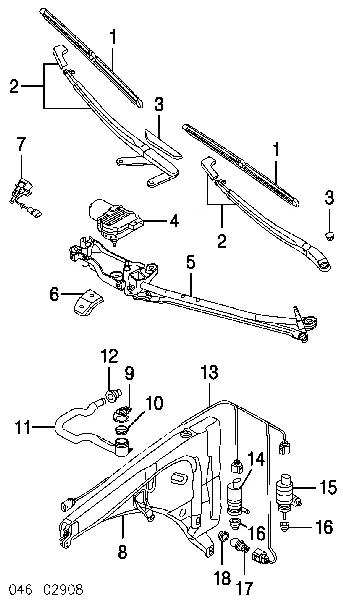 Trapézio de limpador pára-brisas 9580MWP1 Polcar