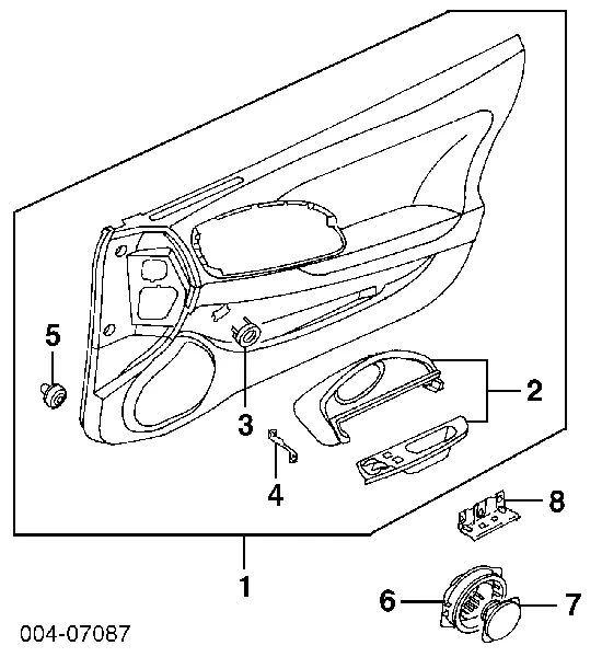 Cápsula (prendedor) de fixação de revestimento da porta B19257 Romix