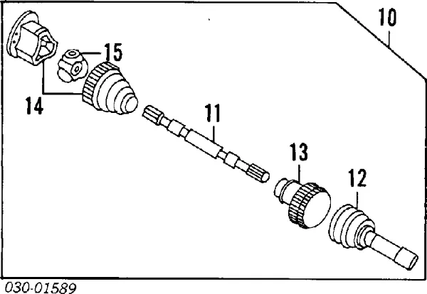 Bota de proteção externa de junta homocinética do semieixo dianteiro Nissan Pathfinder R50
