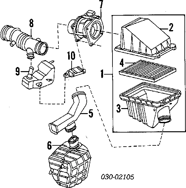 Sensor de fluxo (consumo) de ar, medidor de consumo M.A.F. - (Mass Airflow) 2268057Y00 Nissan/Infiniti