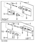 Junta homocinética interna dianteira esquerda Nissan Primera W10