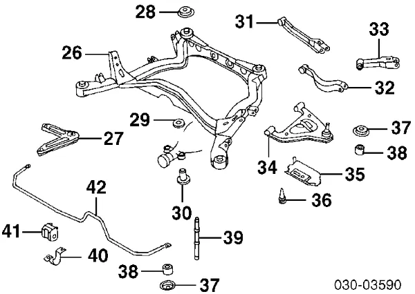 Bucha de suporte de estabilizador traseiro 5461201P00 Nissan/Infiniti