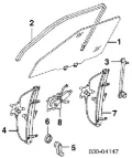 Motor de acionamento de vidro da porta dianteira direita Nissan Pathfinder R50