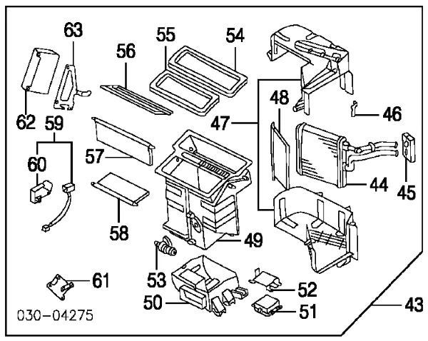 Radiador de forno (de aquecedor) Nissan Pathfinder R50