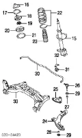 Bucha de suporte dianteiro de estabilizador Volvo V40 VW