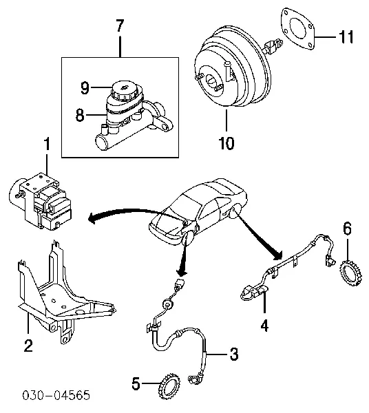 Sensor ABS traseiro esquerdo 479012Y060 Nissan/Infiniti