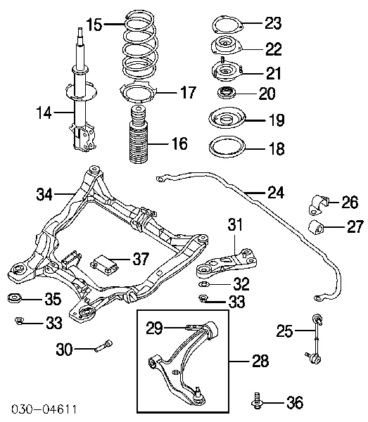 Suporte de amortecedor dianteiro 543203Z000 Nissan/Infiniti