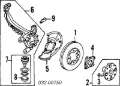 Suporte do freio traseiro esquerdo Honda Accord CB3, CB7
