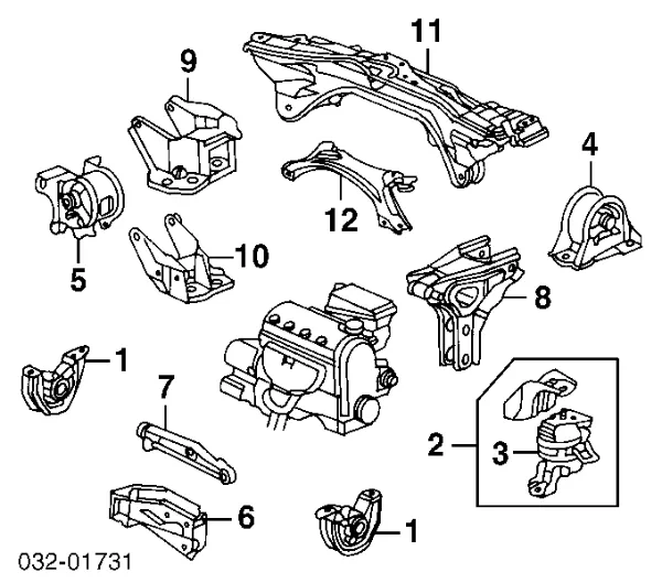 Coxim (suporte) esquerdo inferior de motor 50842ST0N81 Honda