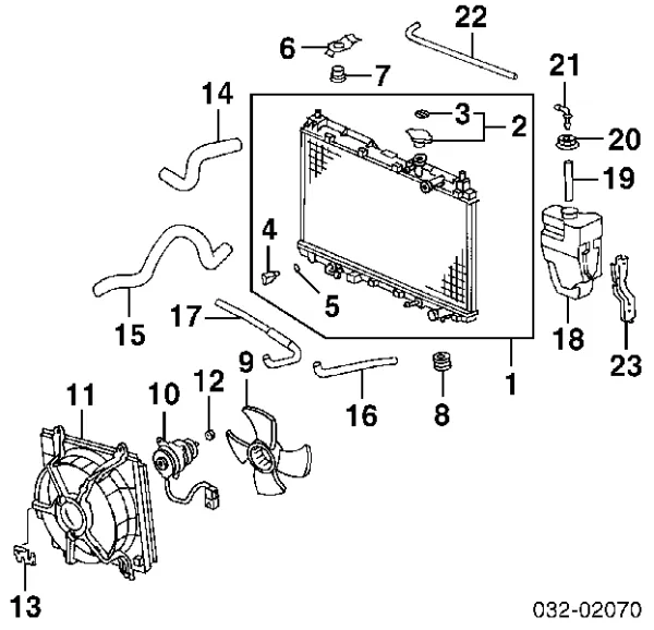 Radiador de esfriamento de motor 19010P3F902 Honda