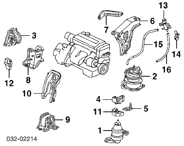 Coxim (suporte) direito dianteiro de motor 50810S84A82 Honda
