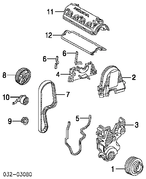 Correia do mecanismo de distribuição de gás 14400PLM014 Honda
