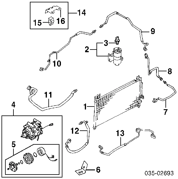Compressor de aparelho de ar condicionado Mazda 323 BA