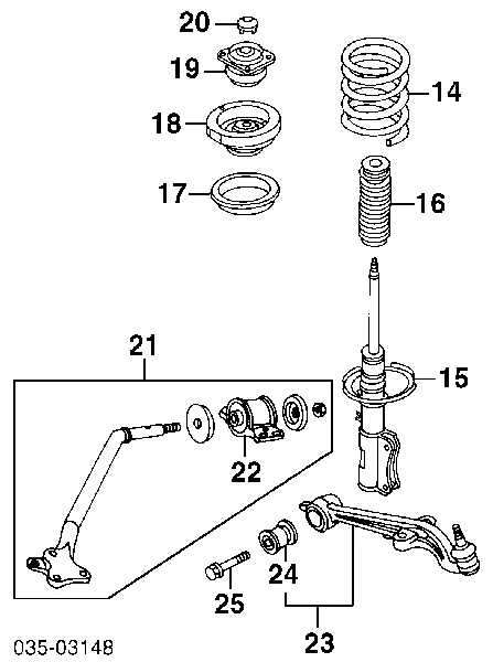 Bota de proteção de amortecedor dianteiro LA0134111A Mazda