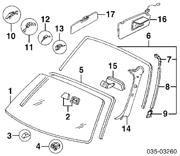 Espelho de salão interno Mazda 6 GY