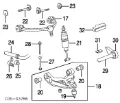Braço oscilante superior esquerdo de suspensão dianteira Ford Explorer U2