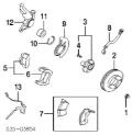 Suporte do freio dianteiro esquerdo Ford Maverick 1N2