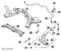 Braço oscilante inferior direito de suspensão dianteira Mazda 626 GF