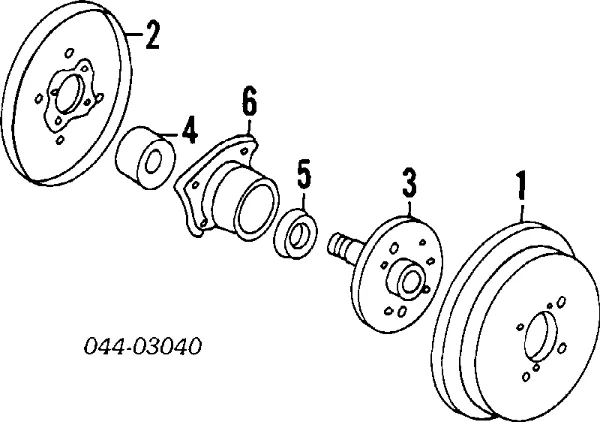 Rolamento de cubo traseiro Toyota Corolla E8