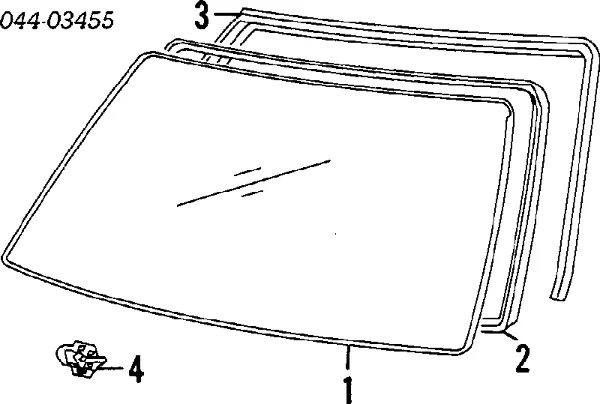 Moldura de pára-brisas Toyota Corolla 