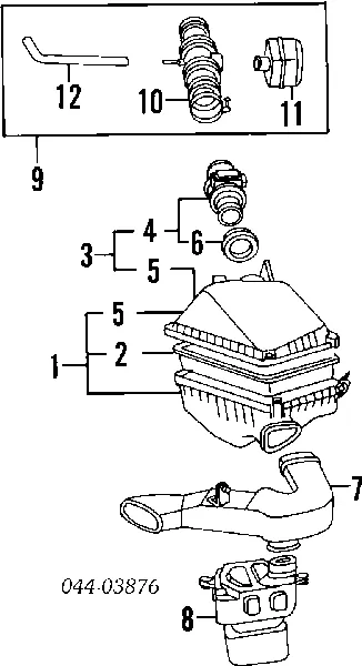 Sensor de fluxo (consumo) de ar, medidor de consumo M.A.F. - (Mass Airflow) 2225020020 Toyota