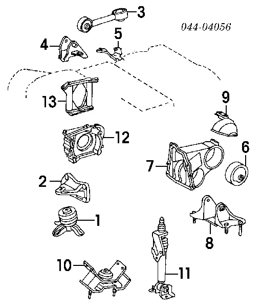 Coxim (suporte) superior de motor 1236362020 Toyota