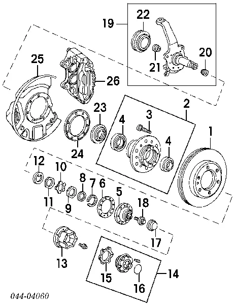 Anel de travagem de rolamento de cubo dianteiro 9021442030 Toyota