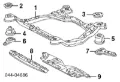 Bloco silencioso (coxim) de viga dianteira (de plataforma veicular) Toyota Camry V20