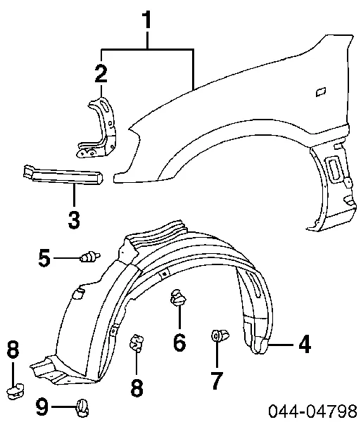 Pára-lama dianteiro direito 5380142030 Toyota
