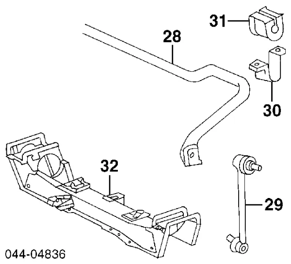 Bucha de estabilizador dianteiro 4881528060 Toyota