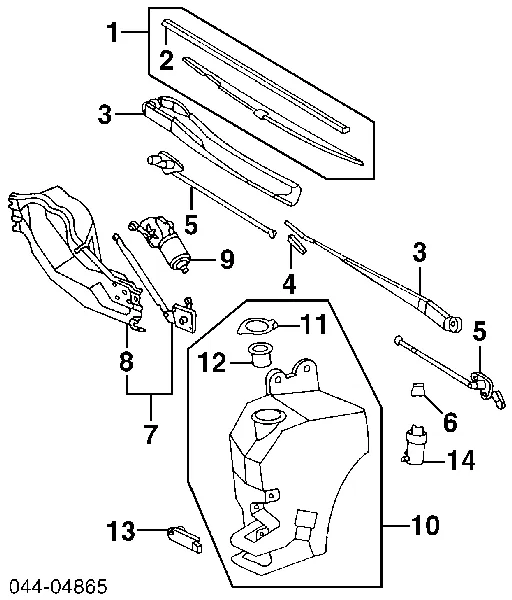 Bomba de motor de fluido para lavador de vidro dianteiro 96190259 Hyundai/Kia