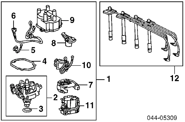 Distribuidor de ignição (distribuidor) Toyota Carina E