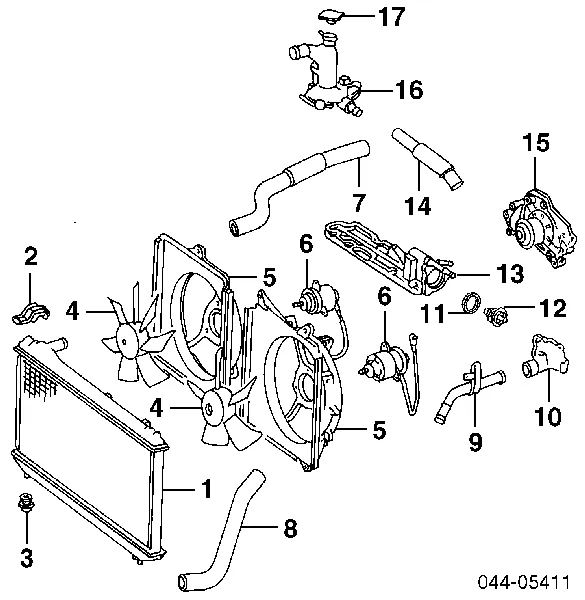 Vedante de termostato Toyota Yaris P10