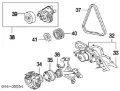 Rolo de reguladora de tensão da correia de transmissão Toyota Land Cruiser J10