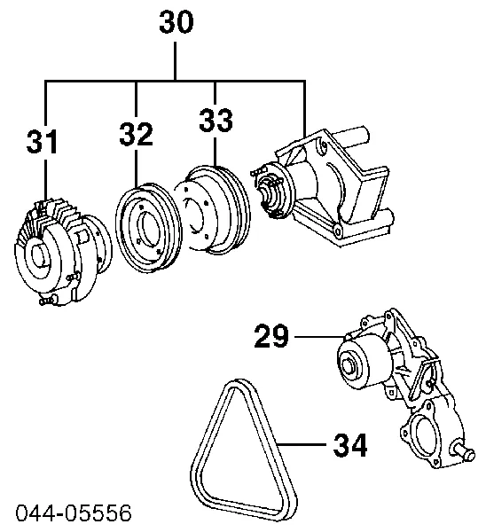 Acoplamento viscoso de ventilador de esfriamento 1630762011 Toyota
