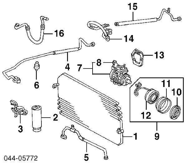 Acoplamento (bobina magnética) do compressor de aparelho de ar condicionado Toyota Camry IV