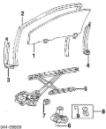 Motor de acionamento de vidro da porta dianteira direita Toyota Yaris P10