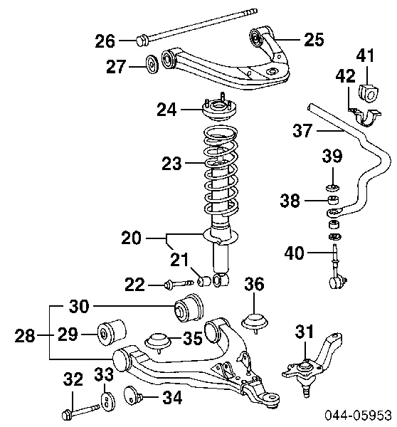 Suporte de esfera inferior esquerdo 4334039287 Toyota