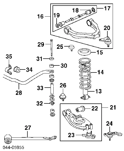 Kit de reparação de suporte dianteiro de estabilizador 9094802004 Toyota
