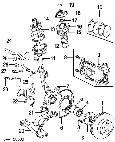 Braço oscilante inferior direito de suspensão dianteira 4806842040 Toyota