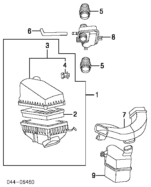 Cano derivado de ventilação de cárter (de separador de óleo) Toyota Camry IV