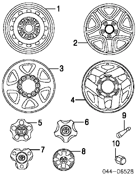 Porca de roda 9094201104 Toyota