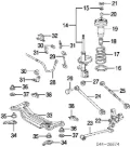 Bloco silencioso de viga traseira (de plataforma veicular) Lexus RX MCU15