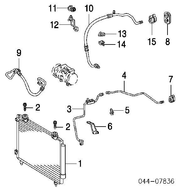 Radiador de aparelho de ar condicionado Toyota Corolla E12