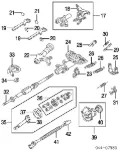 Veio da coluna de direção inferior Toyota Land Cruiser J10