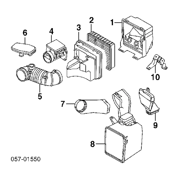 Sensor de fluxo (consumo) de ar, medidor de consumo M.A.F. - (Mass Airflow) Mitsubishi Galant VII
