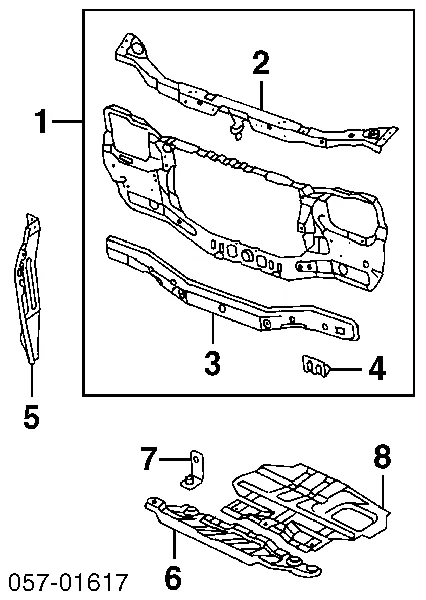 Proteção de motor, de panela (da seção de motor) Mitsubishi L 200 III